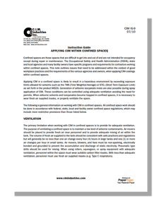 CIM confined spaces